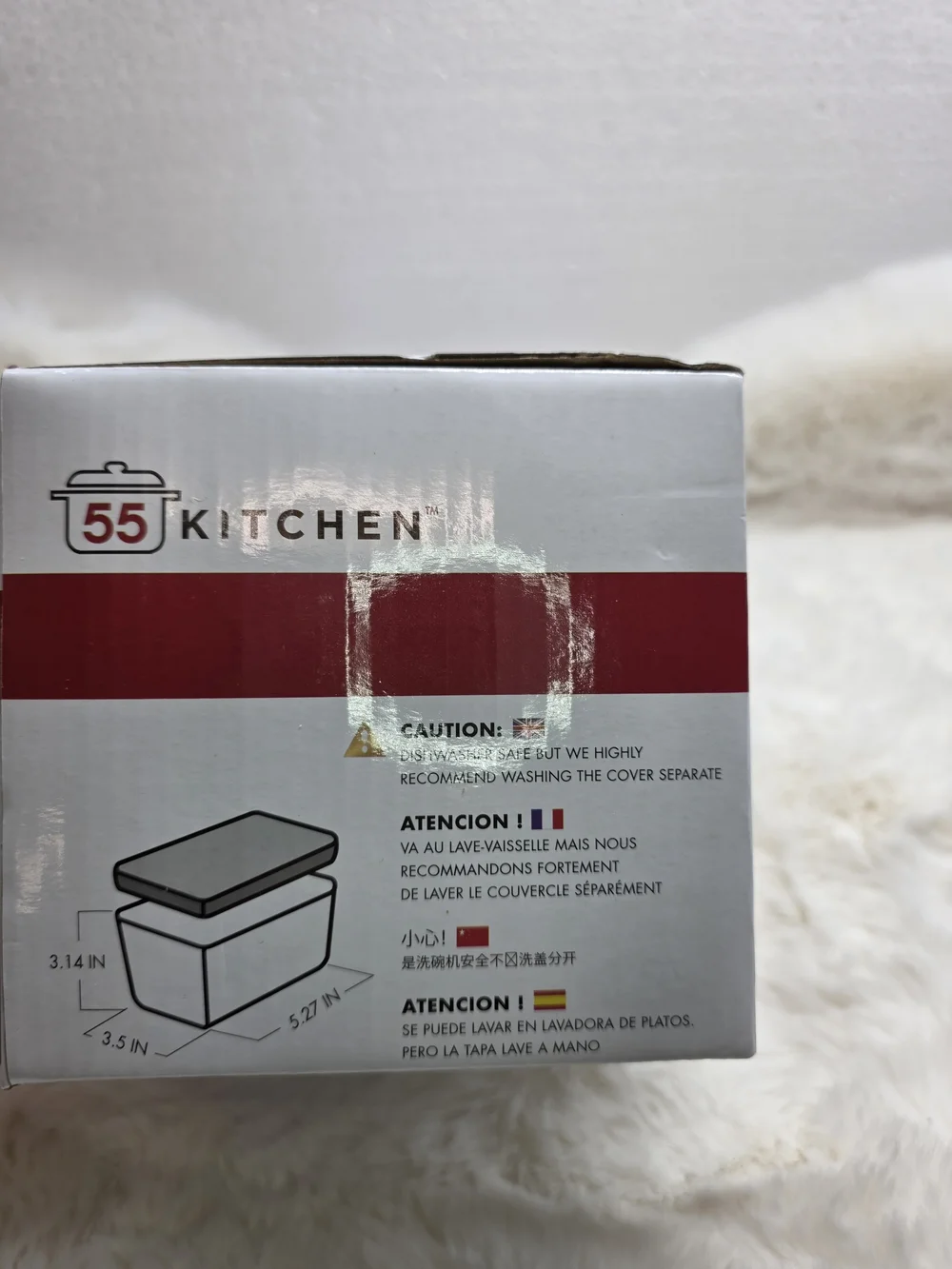 White Ceramic Butter Dish with Bamboo Lid and Spreader